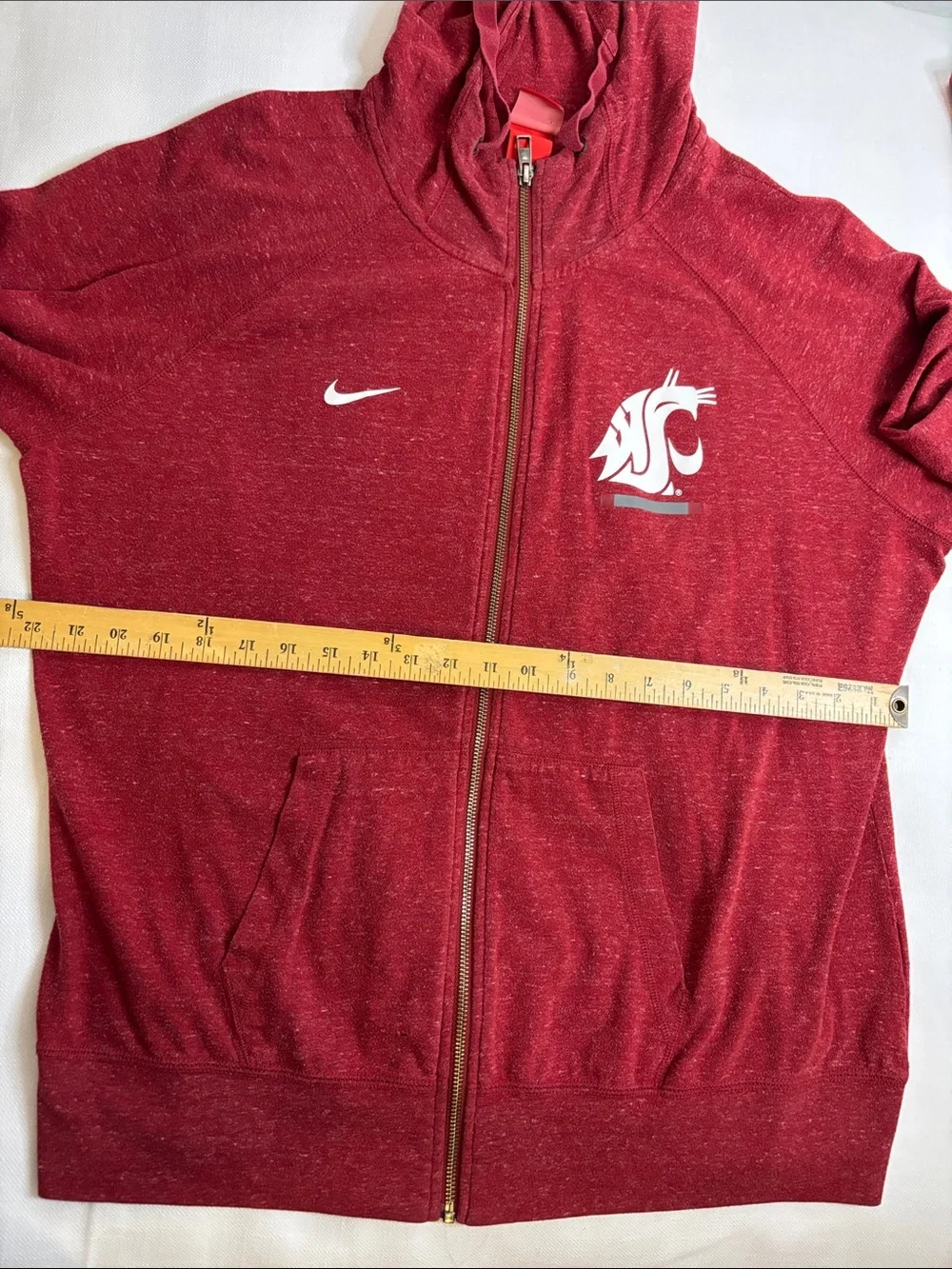 Nike Maroon Washington State University Cougs Full-Zip Hoodie -321sku